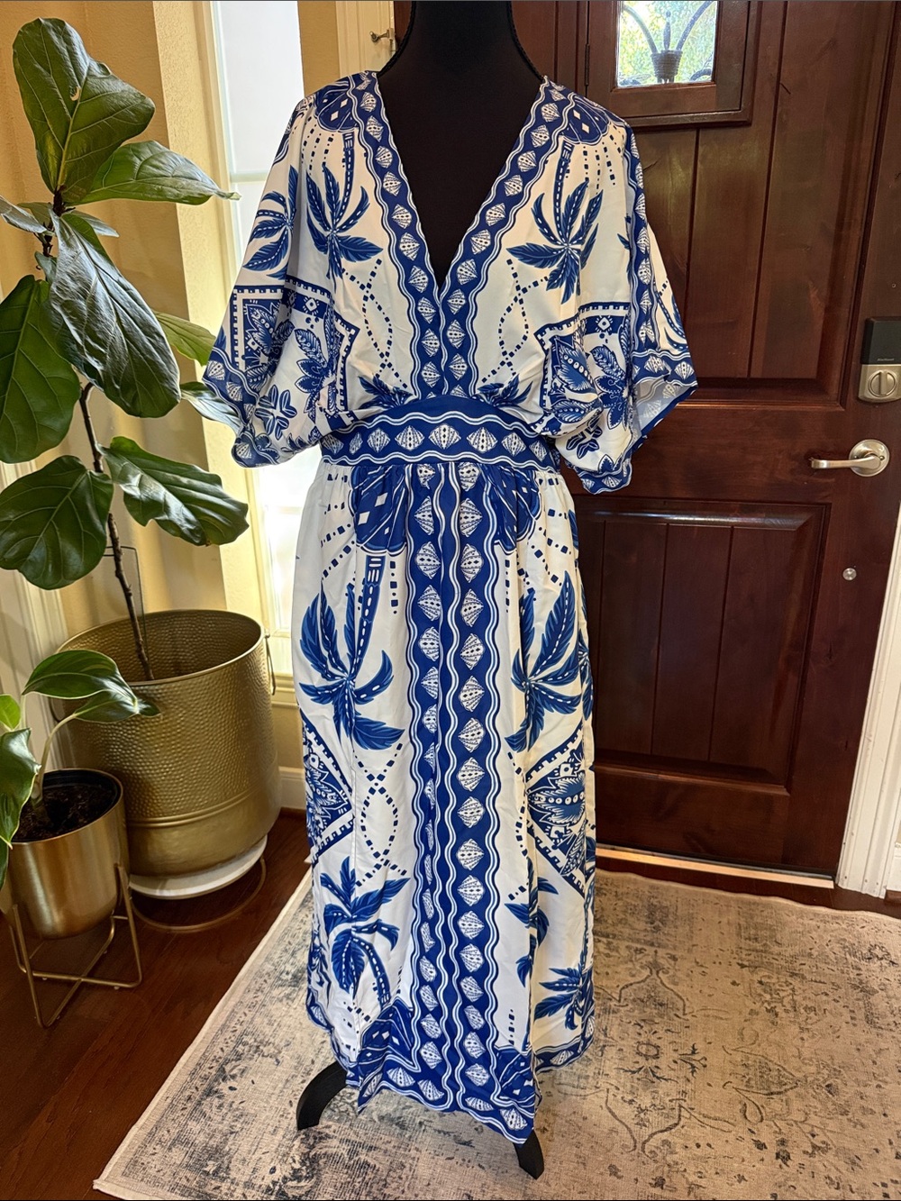 Cupshe Desert Muse Ornate Maxi Dress Size M